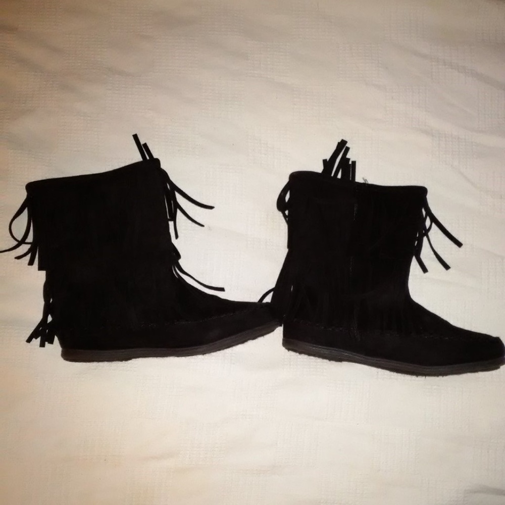 Womens black suede ankle  boots